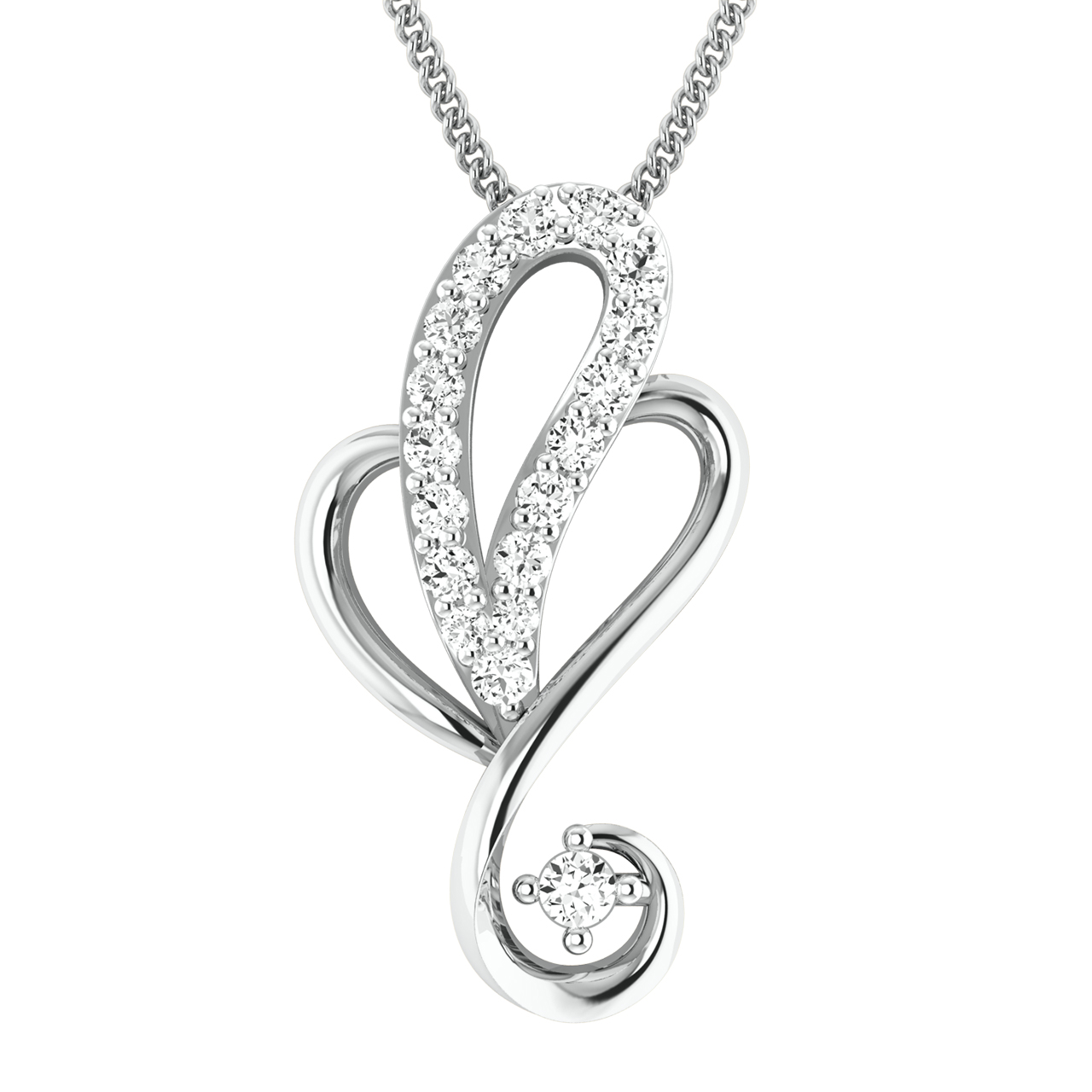 Evie Round Diamond Office Wear Pendant